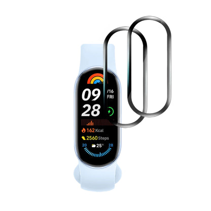 Fólia na ochranu Techsuit Nano Flex pre Xiaomi Smart Band 9, Sada 2 kusy, Plast, Čierna