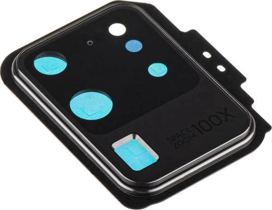 Sklenený kryt zadnej kamery Samsung Galaxy S20 Ultra 5G G988 / S20 Ultra G988, s rámom, čierny