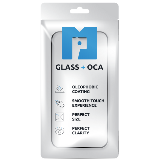 Screen Glass + OCA MP compatible with Apple iPhone 15 Plus, Black