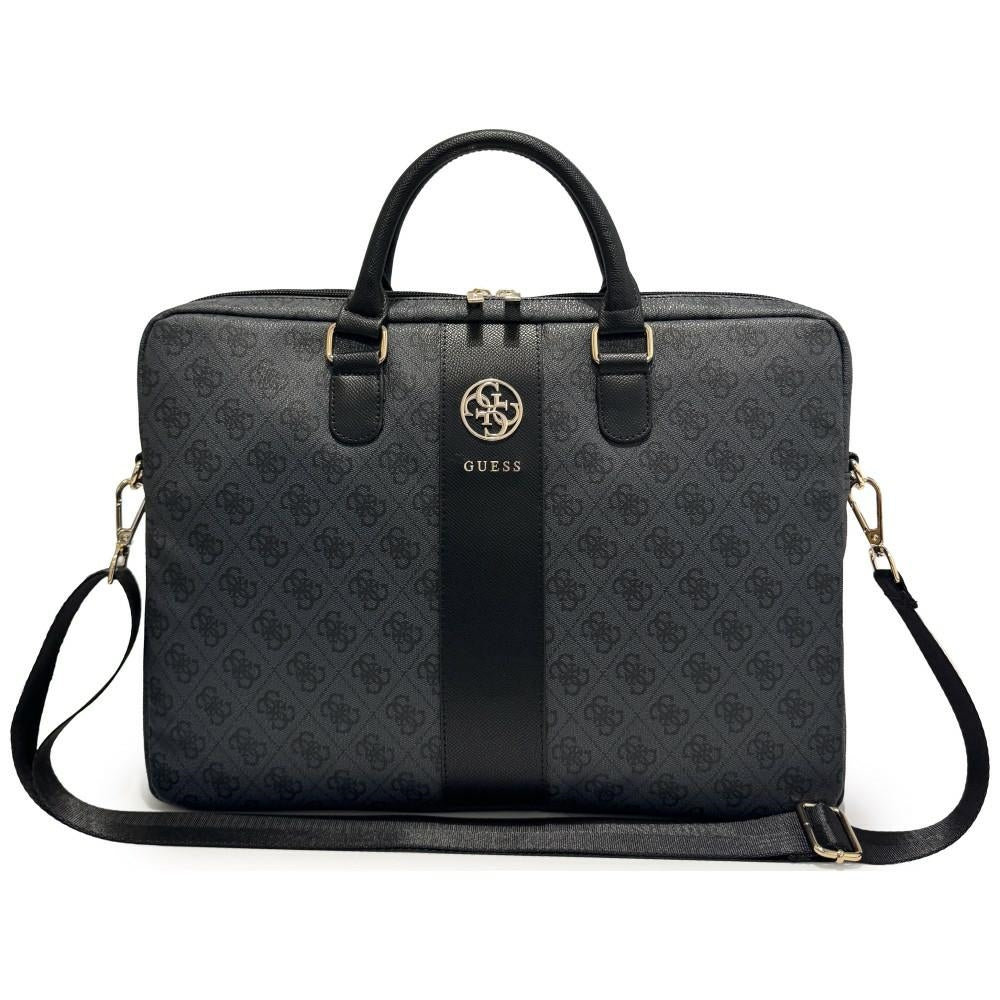 Taška Guess 4G Round Classic Logo na laptop 16 palcov, čierna