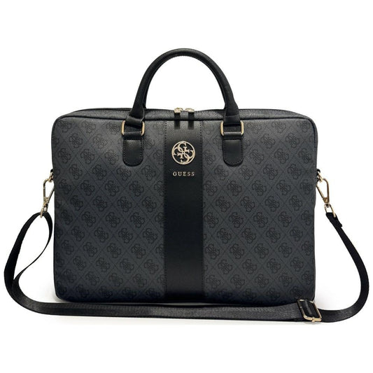 Taška Guess 4G Round Classic Logo na laptop 16 palcov, čierna