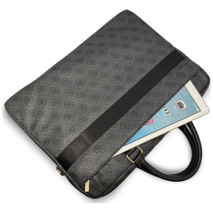 Taška Guess 4G Round Classic Logo na laptop 16 palcov, čierna