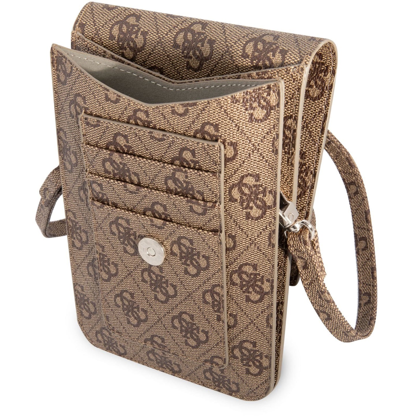 Univerzálna taška na telefón, Guess, 4G Triangle Logo, Hnedá