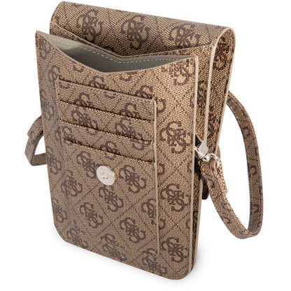 Univerzálna taška na telefón, Guess, 4G Triangle Logo, Hnedá