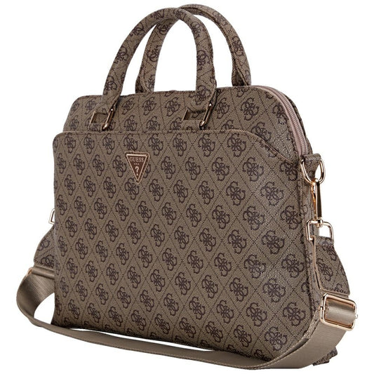 Taška Guess 4G Triangle Logo pre Laptop 15inch, Hnedá