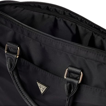Taška Guess Triangle Logo na laptop 16 palcov, čierna