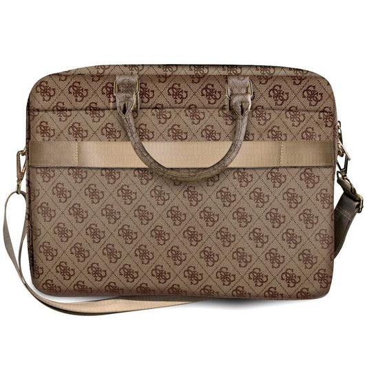 Taška Guess 4G Metal Logo pre Laptop 15inch - 16inch, Hnedá