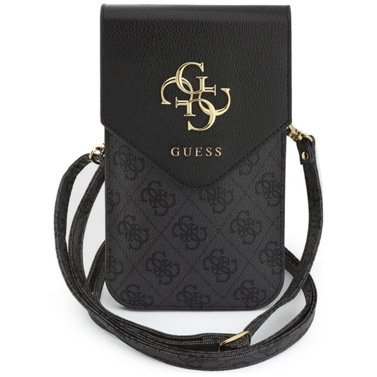 Univerzálna taška na telefón, Guess, 4G Grained Classic Logo, čierna