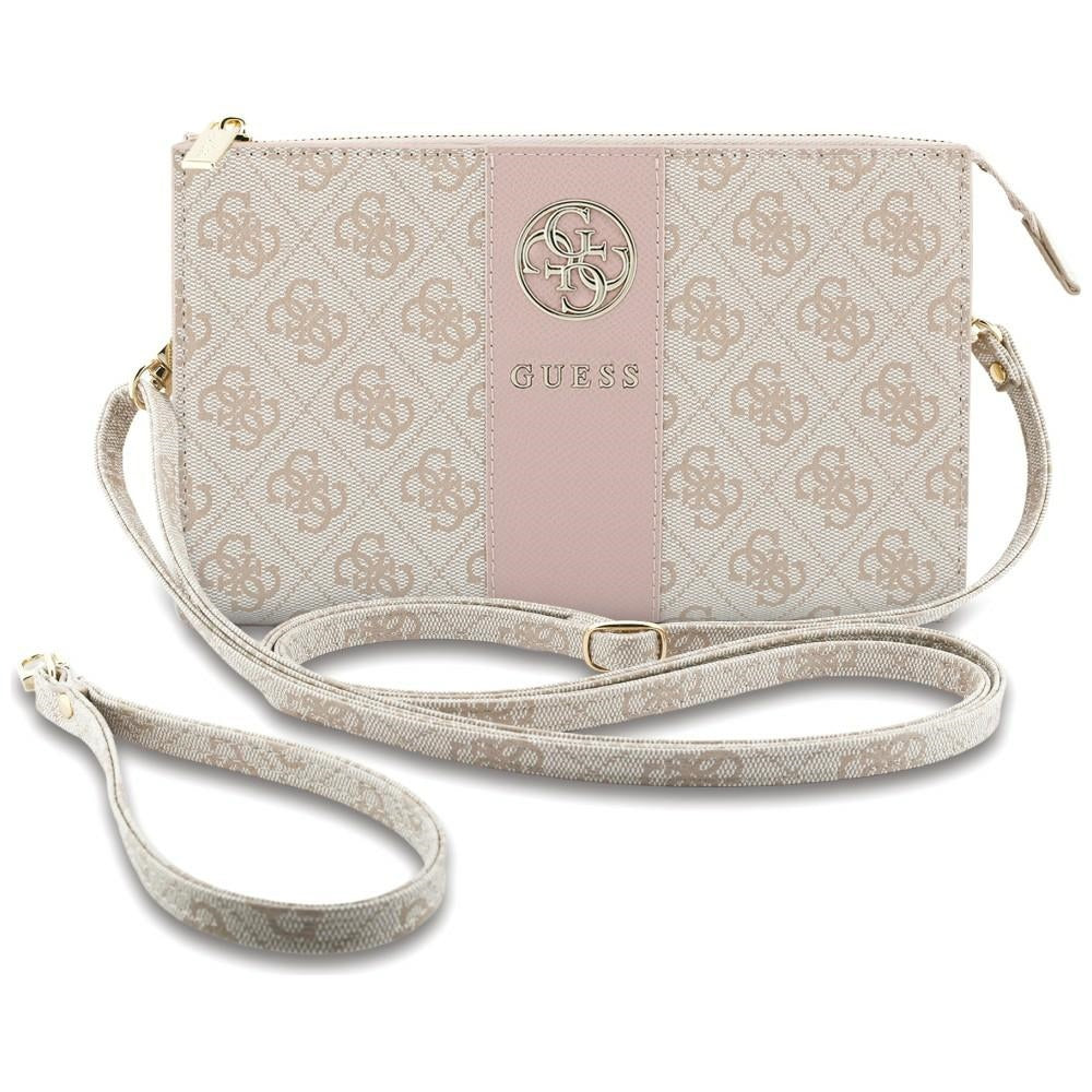 Univerzálna taška na telefón, Guess, 4G Round Classic Logo Stripe, ružová