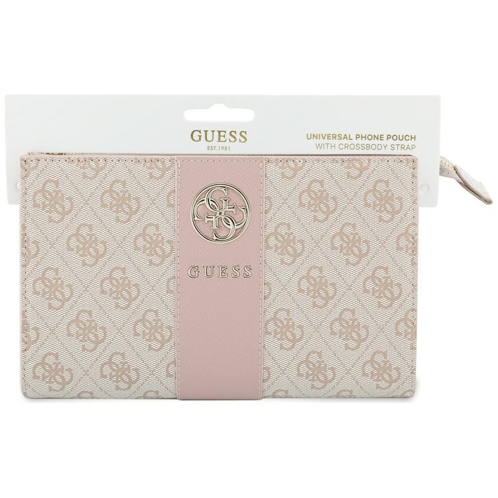 Univerzálna taška na telefón, Guess, 4G Round Classic Logo Stripe, ružová