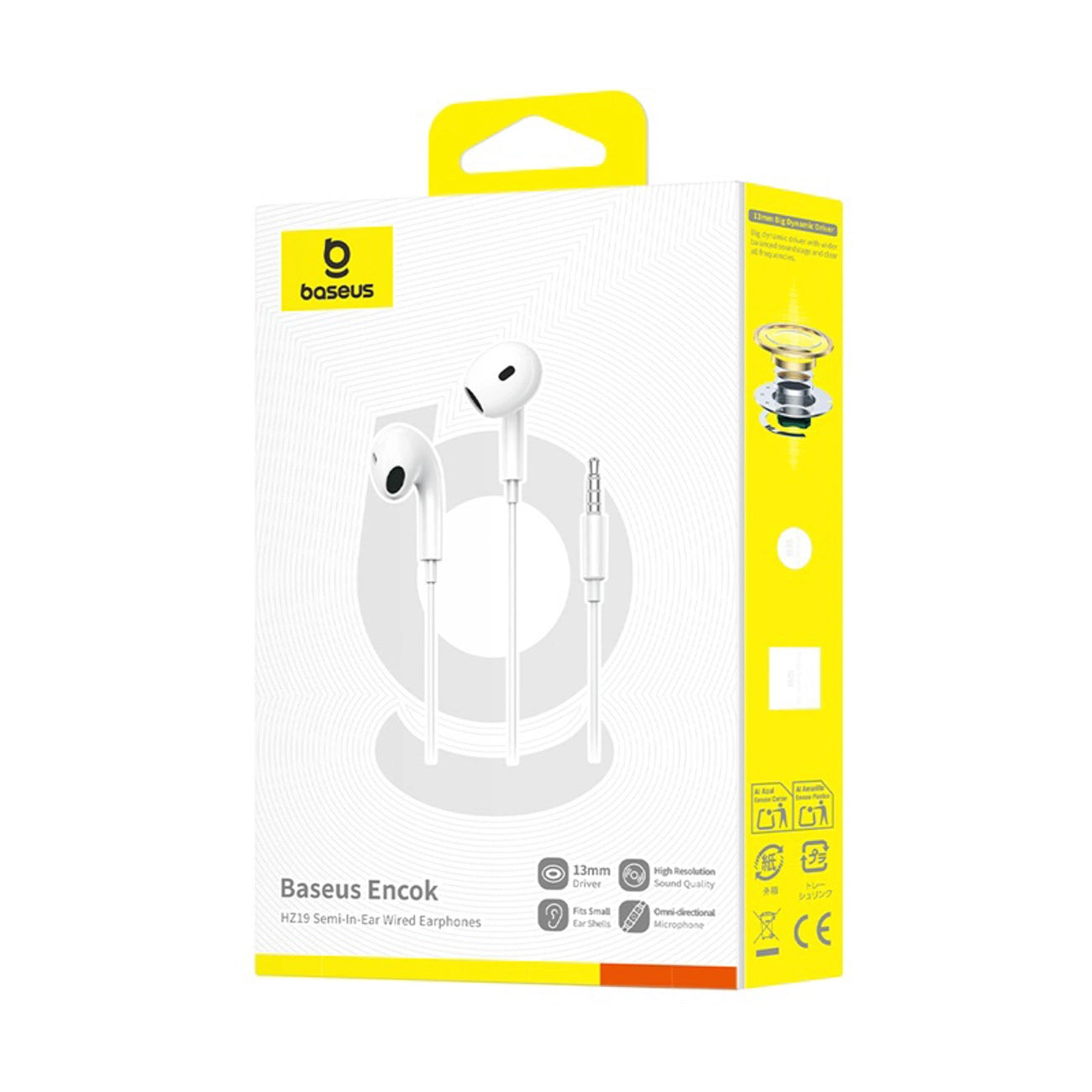 Handsfree 3.5mm Baseus Encok HZ19, Biela A00182301213-00