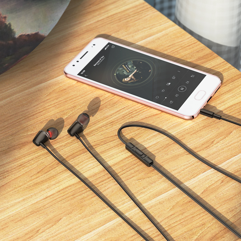 Handsfree 3,5 mm HOCO M107, čierne