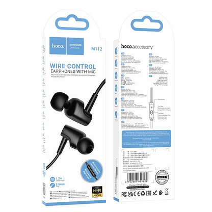 Handsfree 3.5mm HOCO M112, Čierna