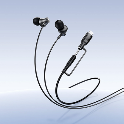 Handsfree 3,5 mm / USB-C HOCO M119A, čierny