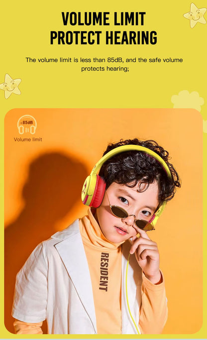 Slúchadlá 3.5mm XO Design EP47 Study Kids, Žlté