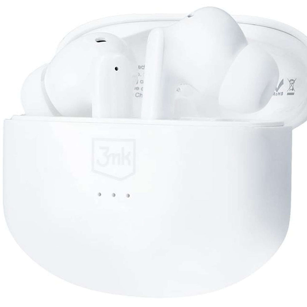 Handsfree Bluetooth 3MK LIFEPODS, TWS, ANC, Biela