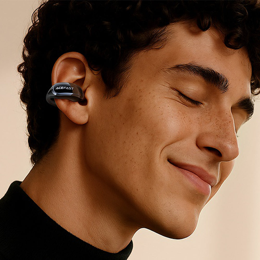 Handsfree Bluetooth Acefast Aceclip Pro, TWS, Biela