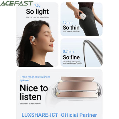 Handsfree Bluetooth Acefast FA002, TWS, Biela