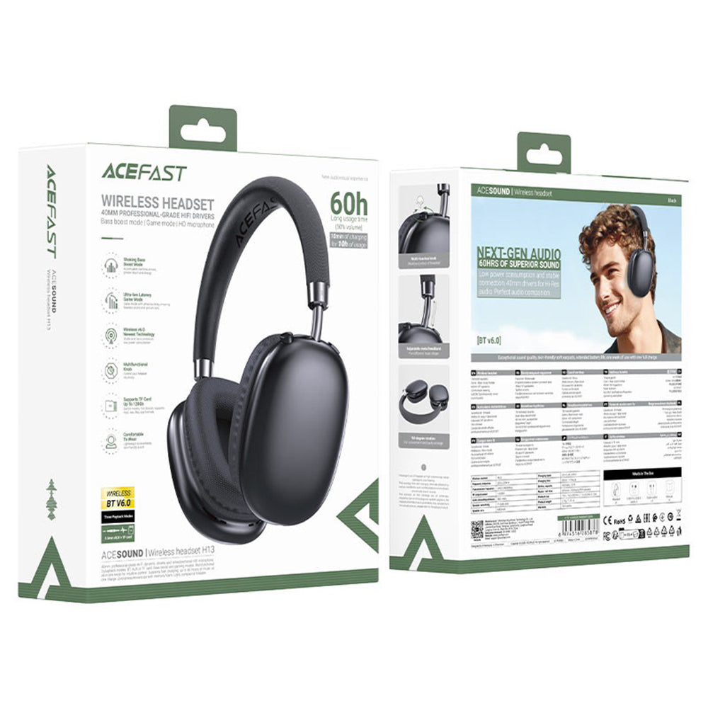 Handsfree Bluetooth Acefast H13, A2DP, Čierna