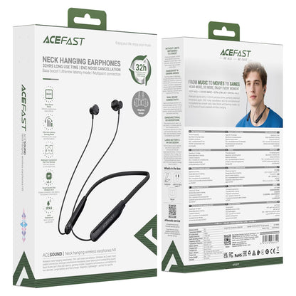 Handsfree Bluetooth Acefast N9, A2DP, Čierna