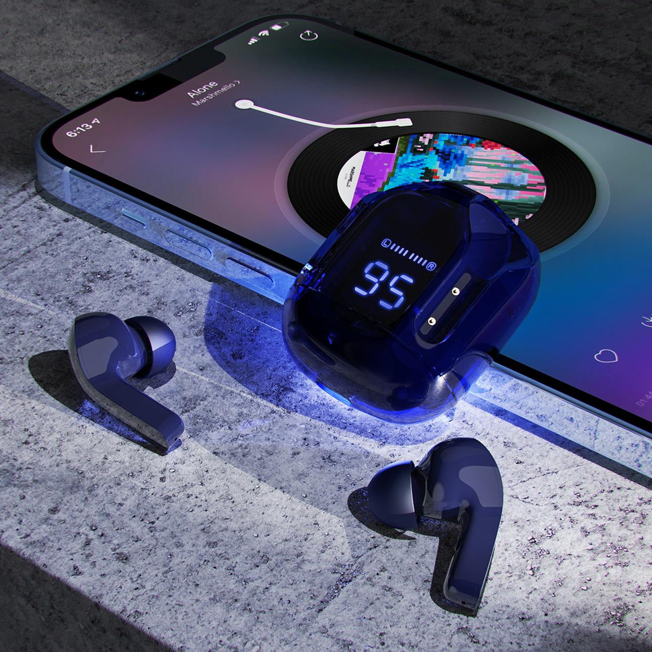 Handsfree Bluetooth Acefast T6, TWS, Námornícka modrá
