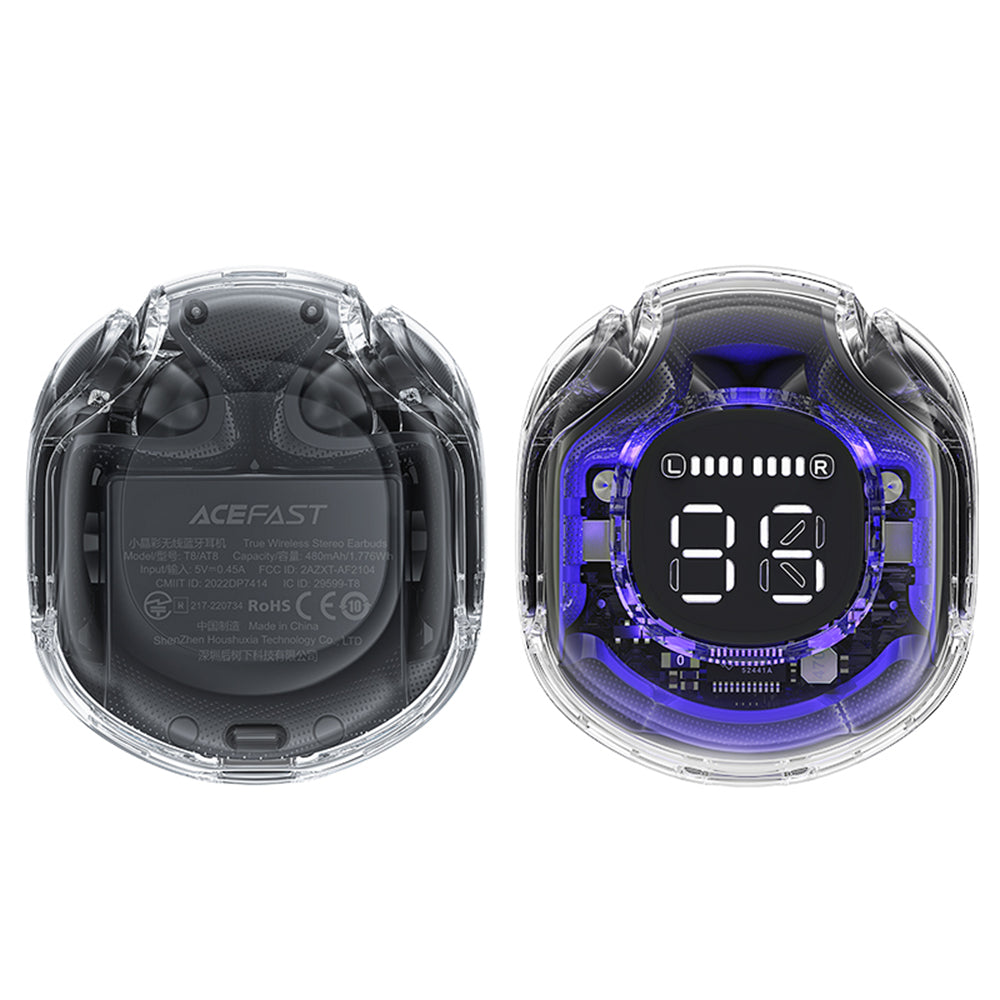 Handsfree Bluetooth Acefast T8, TWS, Čierna