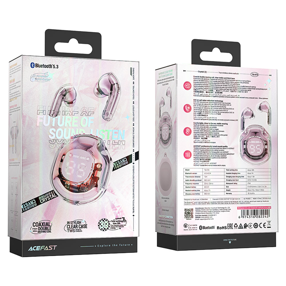 Acefast T8 Bluetooth Handsfree, TWS, Pink