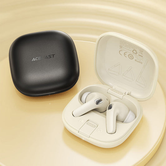 Handsfree Bluetooth Acefast W4, TWS, Béžová