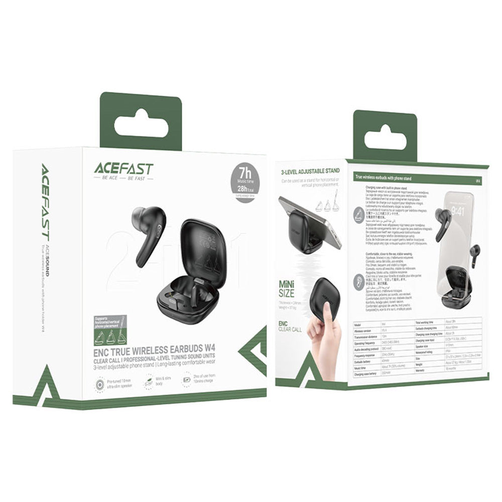 Handsfree Bluetooth Acefast W4, TWS, Béžová