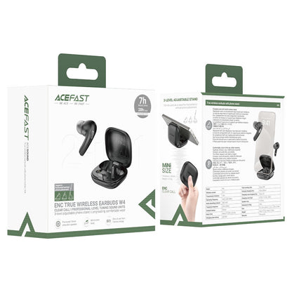 Handsfree Bluetooth Acefast W4, TWS, Čierna