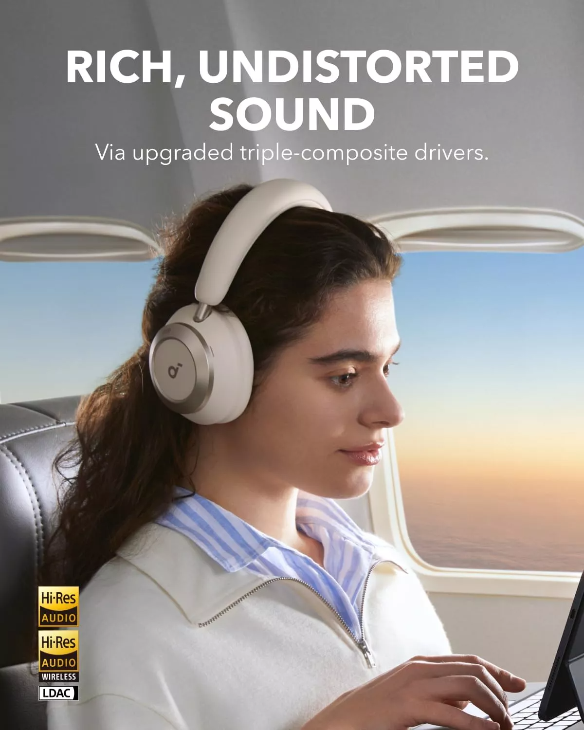 Handsfree Bluetooth Anker SoundCore Space One Pro, A2DP, ANC, Biela A3062G21