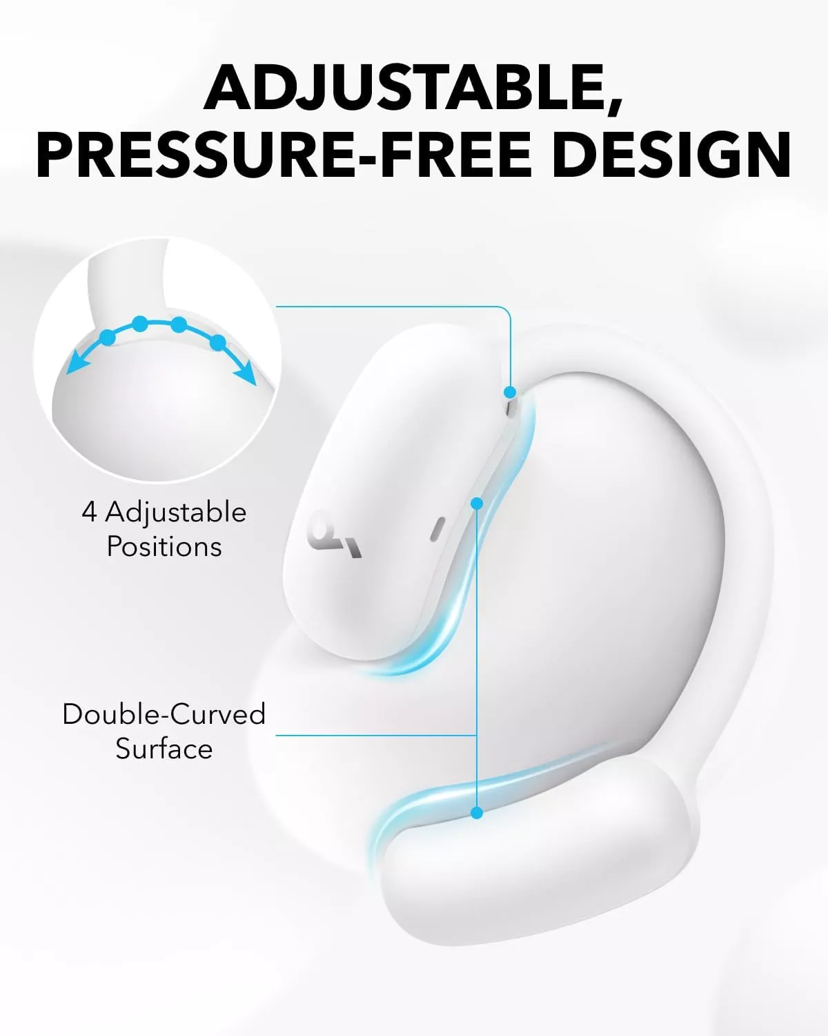 Handsfree Bluetooth Anker SoundCore AeroFit 2, TWS, Biela A3874G21