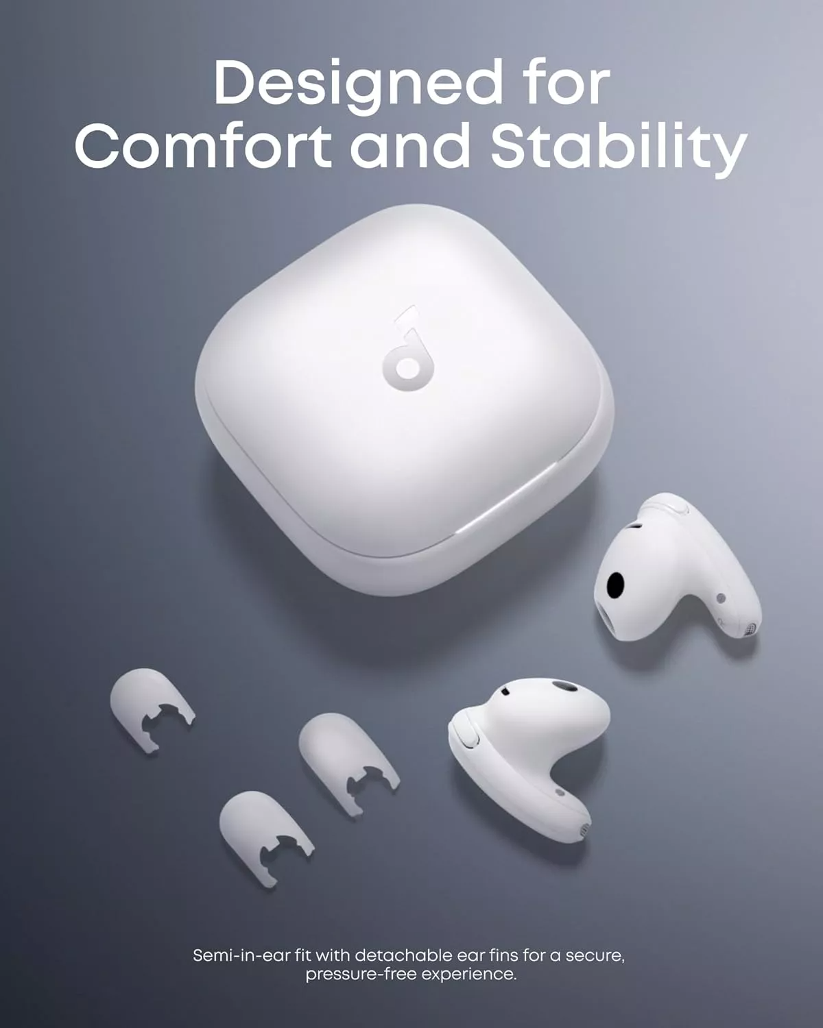 Handsfree Bluetooth Anker SoundCore Liberty Buds, TWS, ANC, biela D1200G21