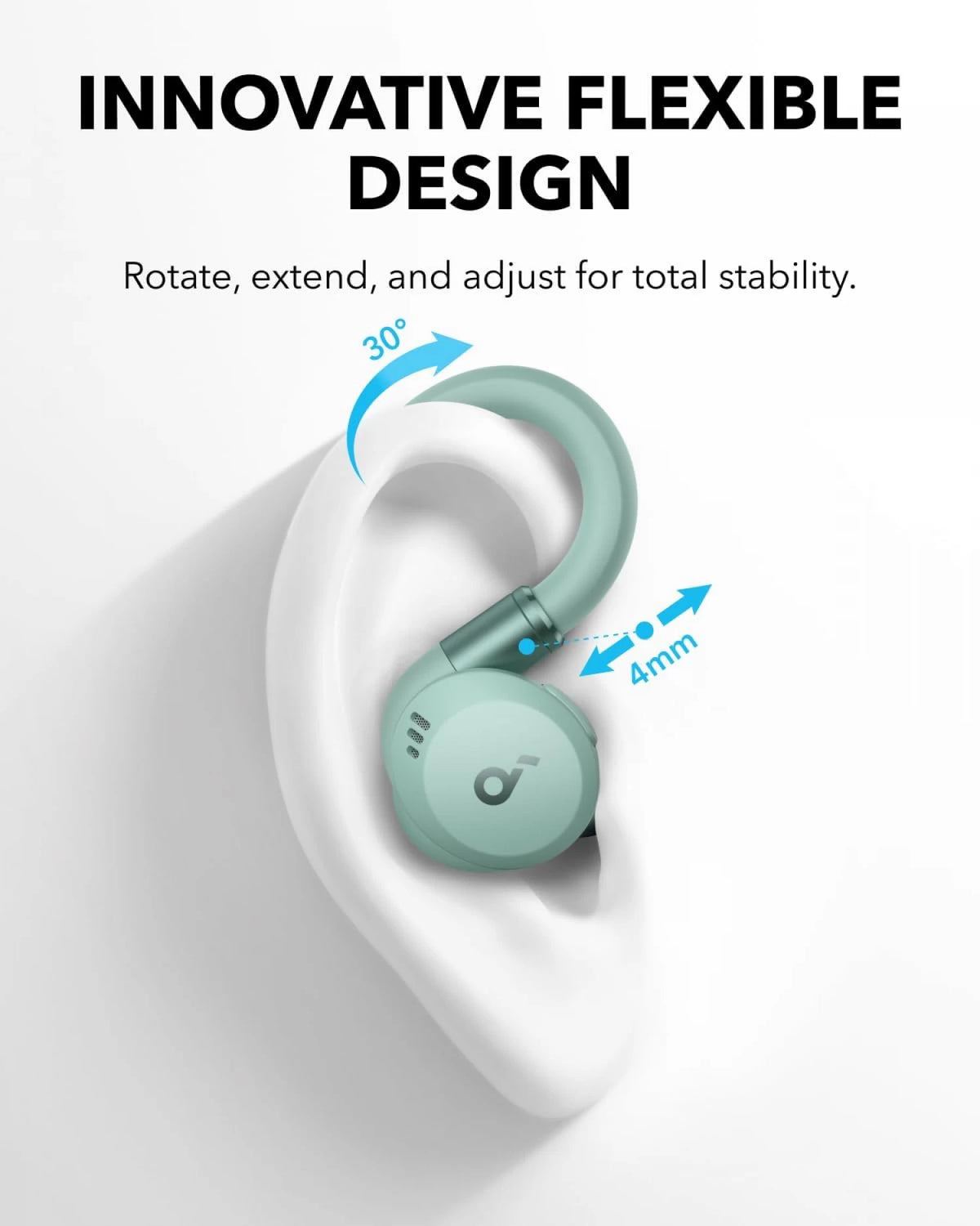 Bluetooth slúchadlá Anker Soundcore Sport X20, TWS, ANC, zelené A3968G61