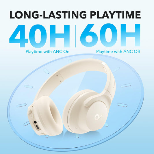 Handsfree Bluetooth Anker SoundCore Life Q20i, MultiPoint, A2DP, ANC, Biely A3004G21