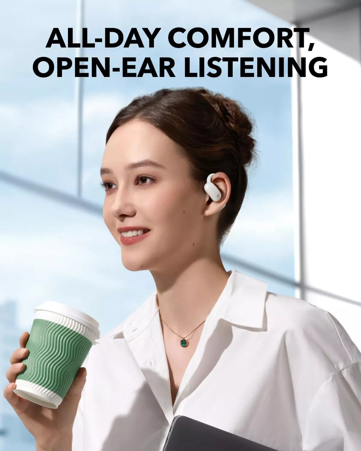 Handsfree Bluetooth Anker SoundCore AeroFit 2, TWS, Biela A3874G21