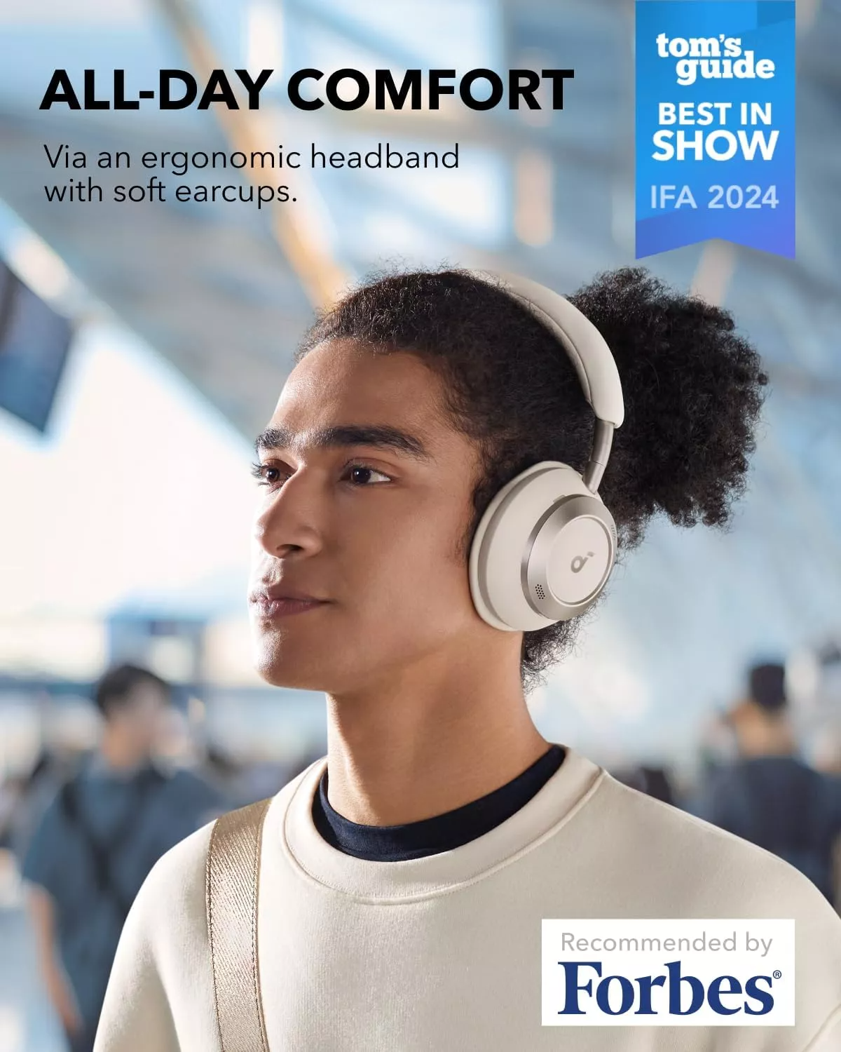 Handsfree Bluetooth Anker SoundCore Space One Pro, A2DP, ANC, Biela A3062G21