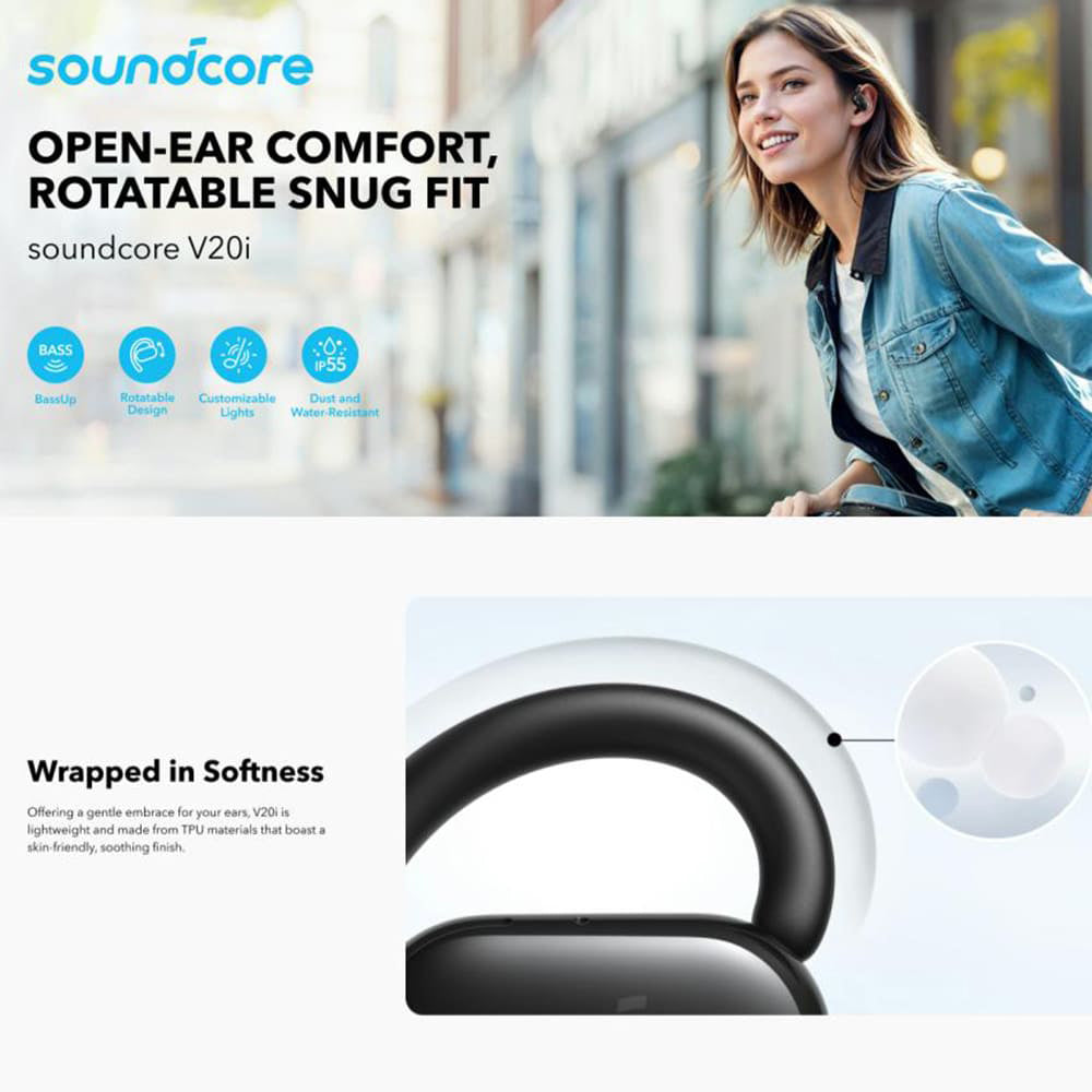 Handsfree Bluetooth Anker SoundCore V20i, TWS, Biela A3876G21