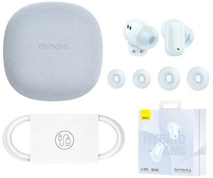 Handsfree Bluetooth Baseus AirNora 2, TWS, ANC, Modrá NGTW320203