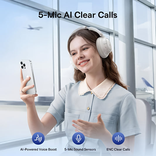 Handsfree Bluetooth Baseus Bass BH1 NC, MultiPoint, A2DP, ANC, Biely A0203702