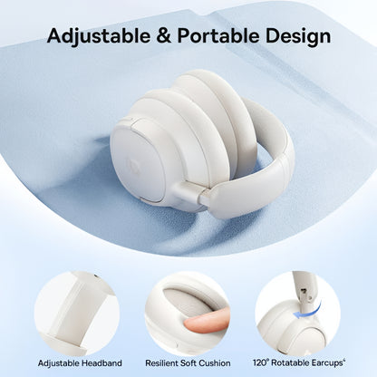 Handsfree Bluetooth Baseus Bass BH1 NC, MultiPoint, A2DP, ANC, Biely A0203702