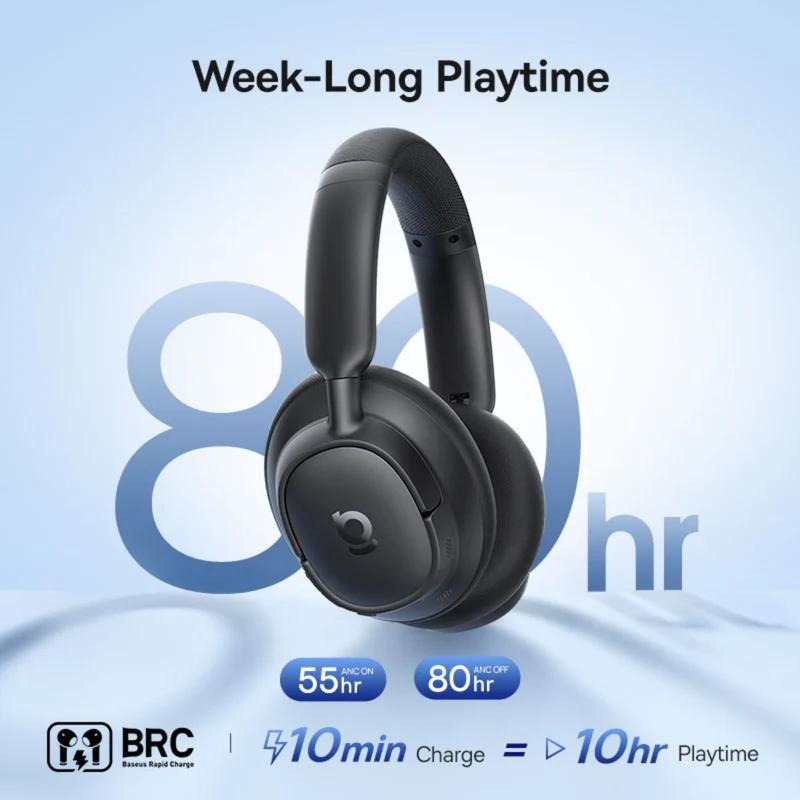 Handsfree Bluetooth Baseus Bass BH1 NC, MultiPoint, A2DP, ANC, Čierna A0203703