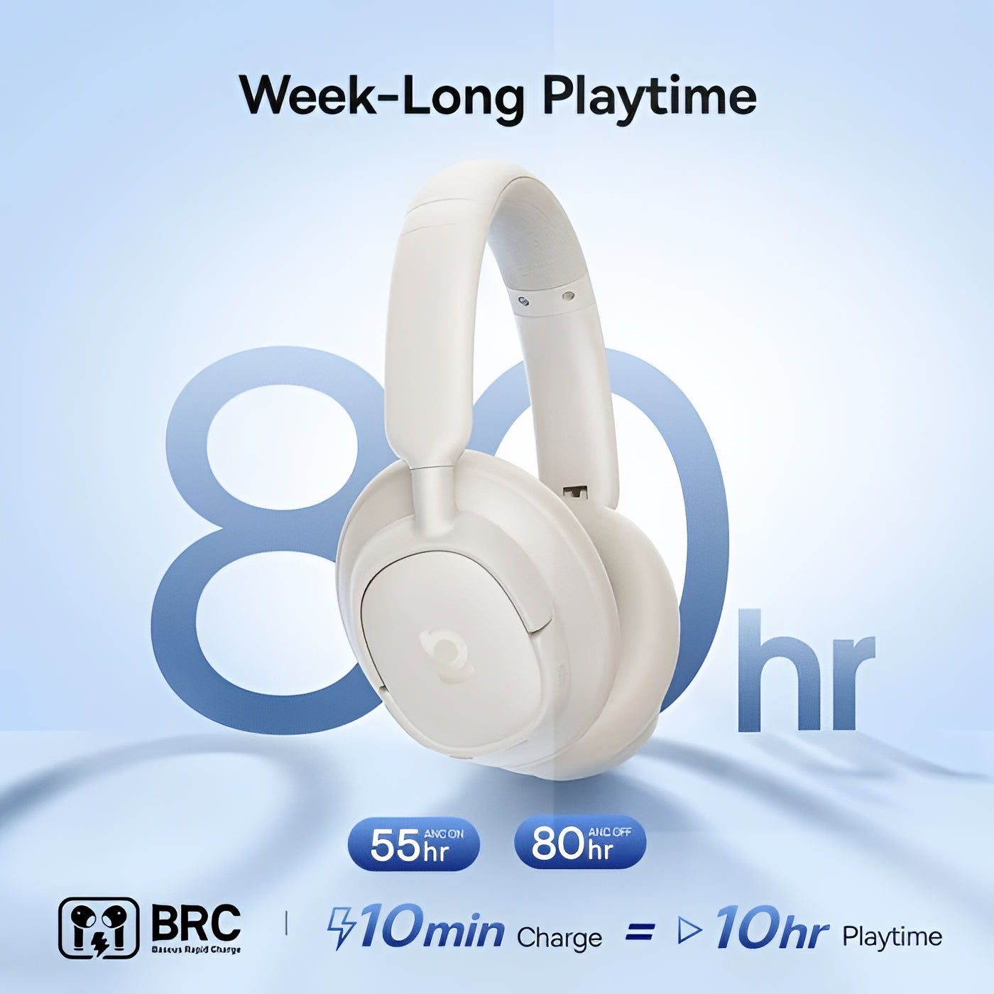 Handsfree Bluetooth Baseus Bass BH1 NC, MultiPoint, A2DP, ANC, Biely A0203702
