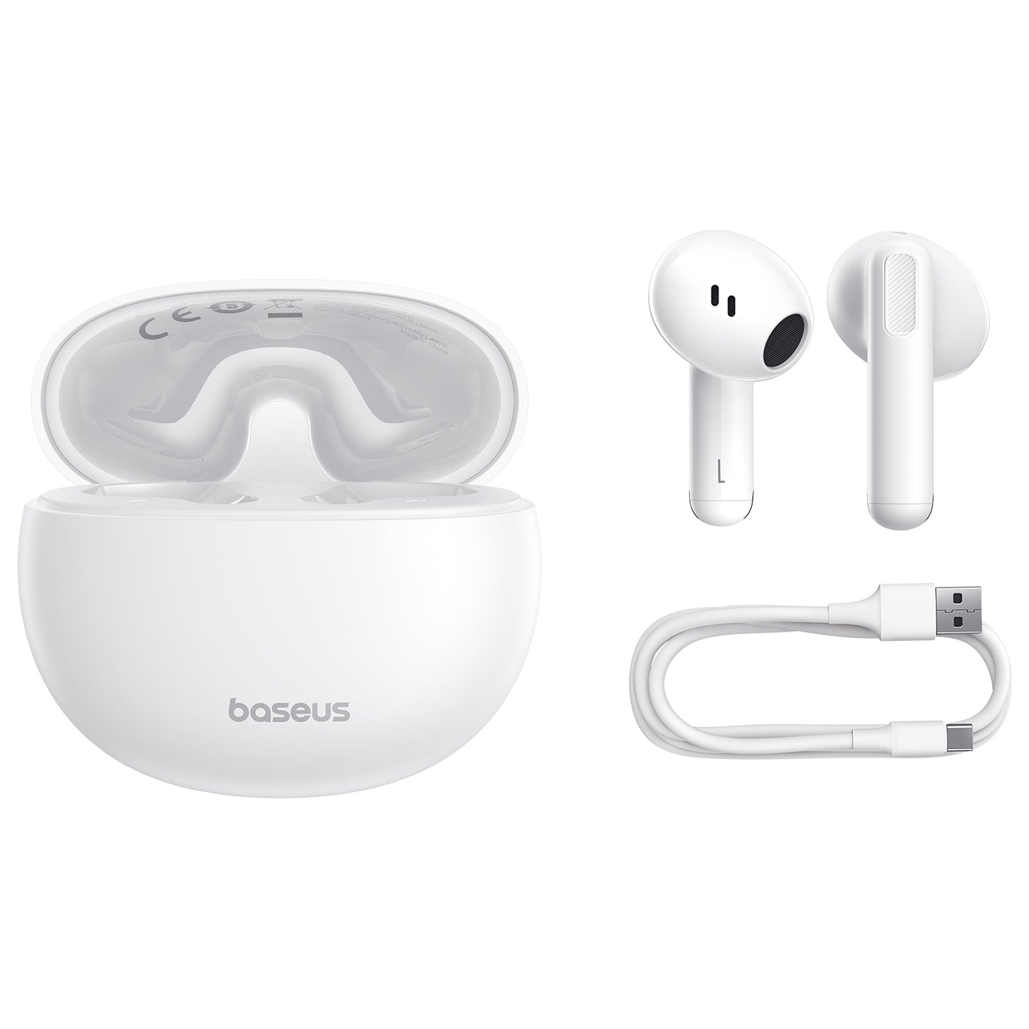 Handsfree Bluetooth Bluetooth Baseus Bowie E12, TWS, biela A00059801216-Z1 