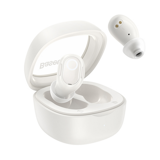 Handsfree Bluetooth Baseus Bowie WM02, TWS, Biela, Znovu zabalené NGTW370202