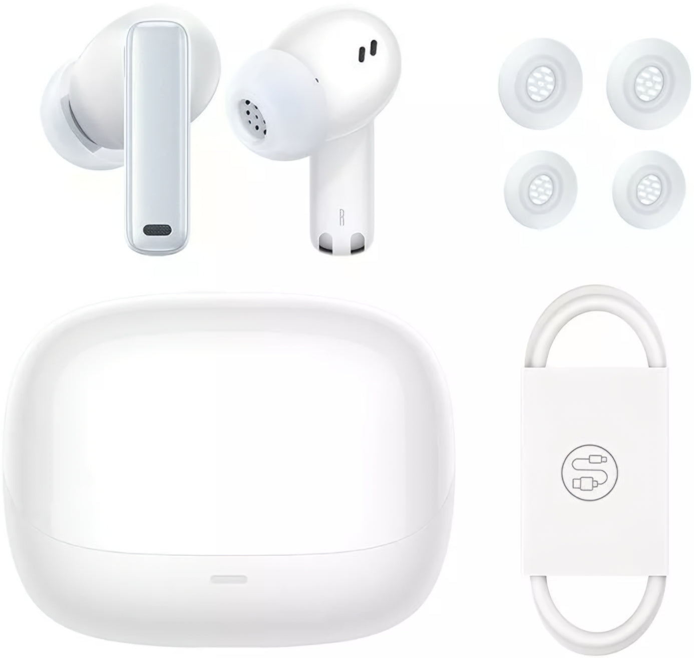 Handsfree Bluetooth Baseus Bowie M2s, TWS, ANC, Biela NGTW350102