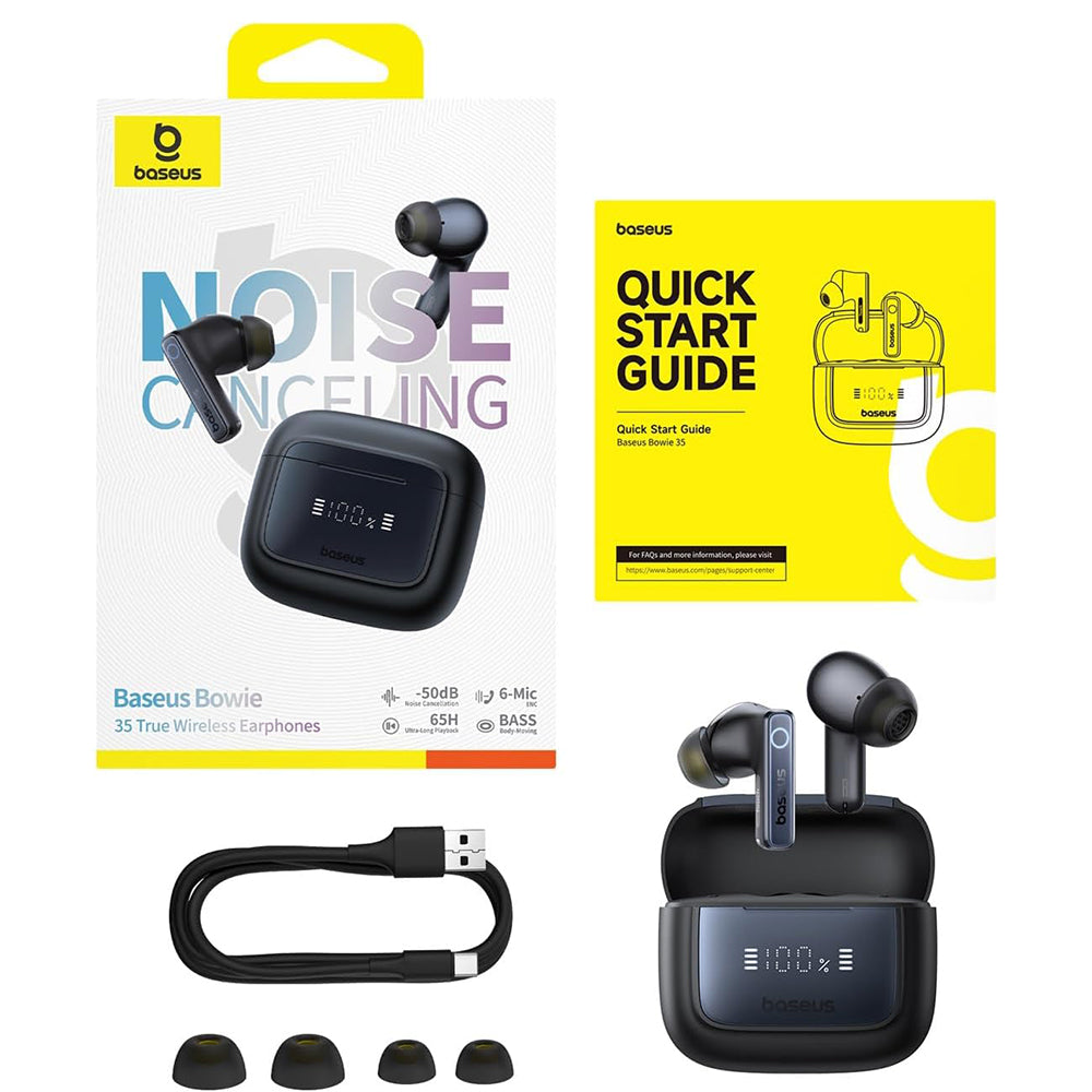 Handsfree Bluetooth Baseus Bowie 35, TWS, Čierna A00073800123-00