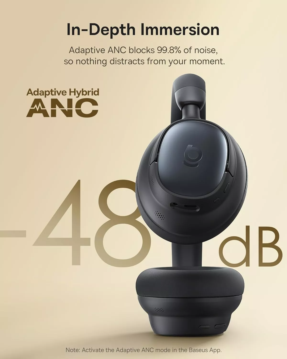 Handsfree Bluetooth Baseus Bowie Bass MH1, MultiPoint, A2DP, ANC, Čierna A0203902