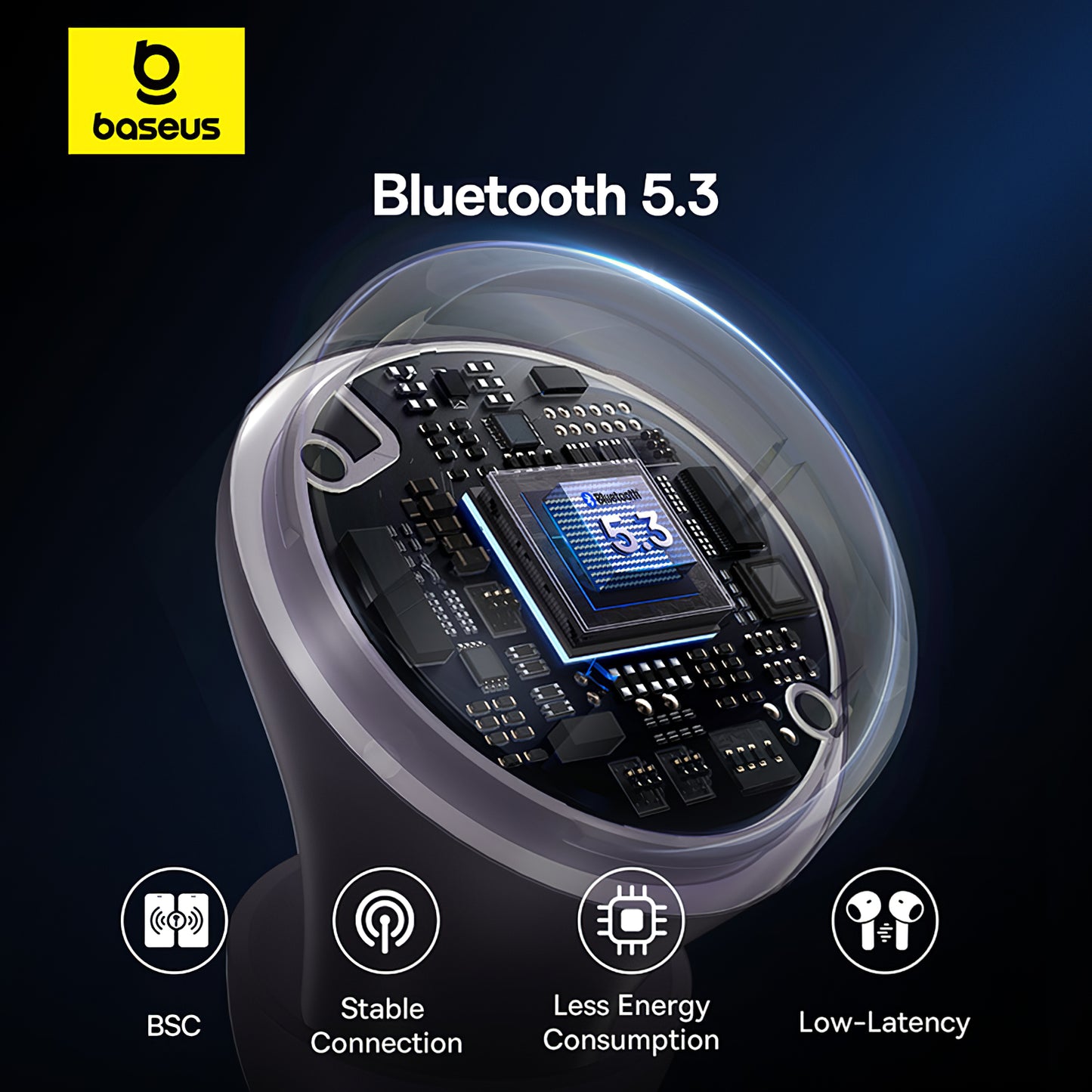 Handsfree Bluetooth Bluetooth Baseus Bowie E18, TWS, čierna A00023800123-00 
