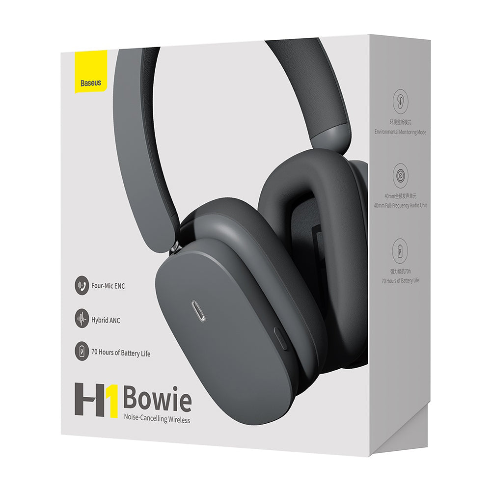 Handsfree Bluetooth Baseus Bowie H1, A2DP, ANC, Šedá NGTW230213